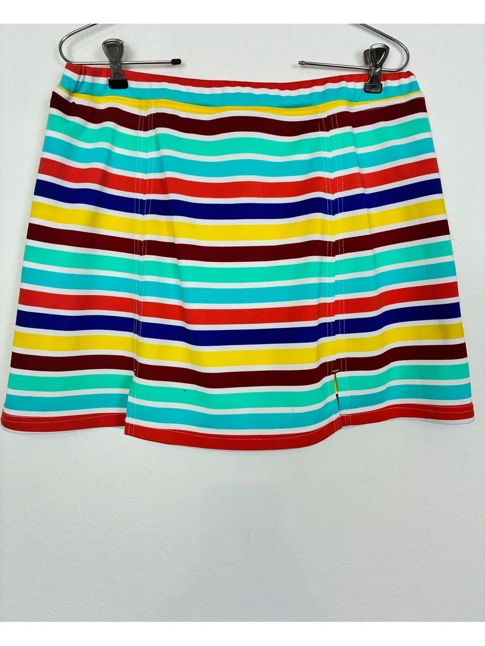 Caya Costa UV Protection Bright Multicolor Striped Sport Skort w/matching shorts